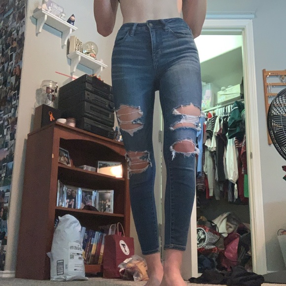 American Eagle Distressed High Rise Jegging - Picture 2 of 5